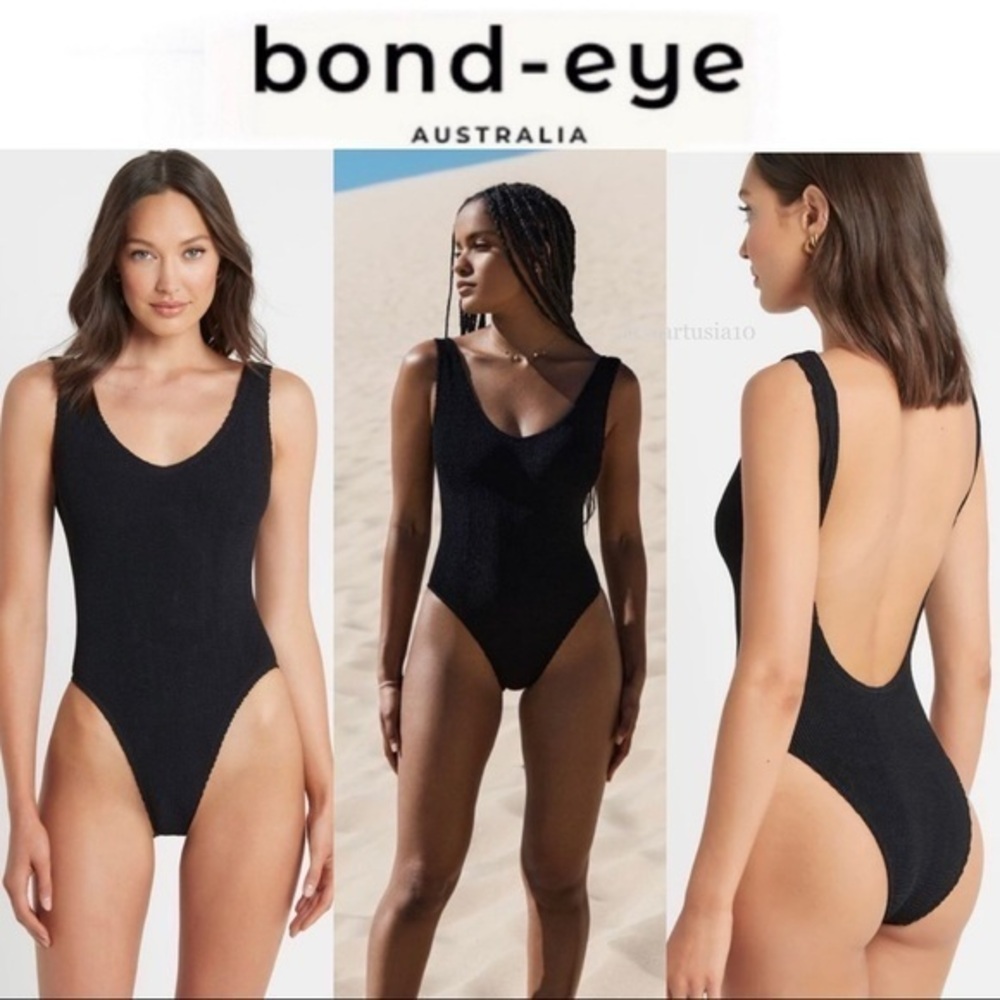 BOND-EYE One-Piece Swimsuit Black OS NWT 175$